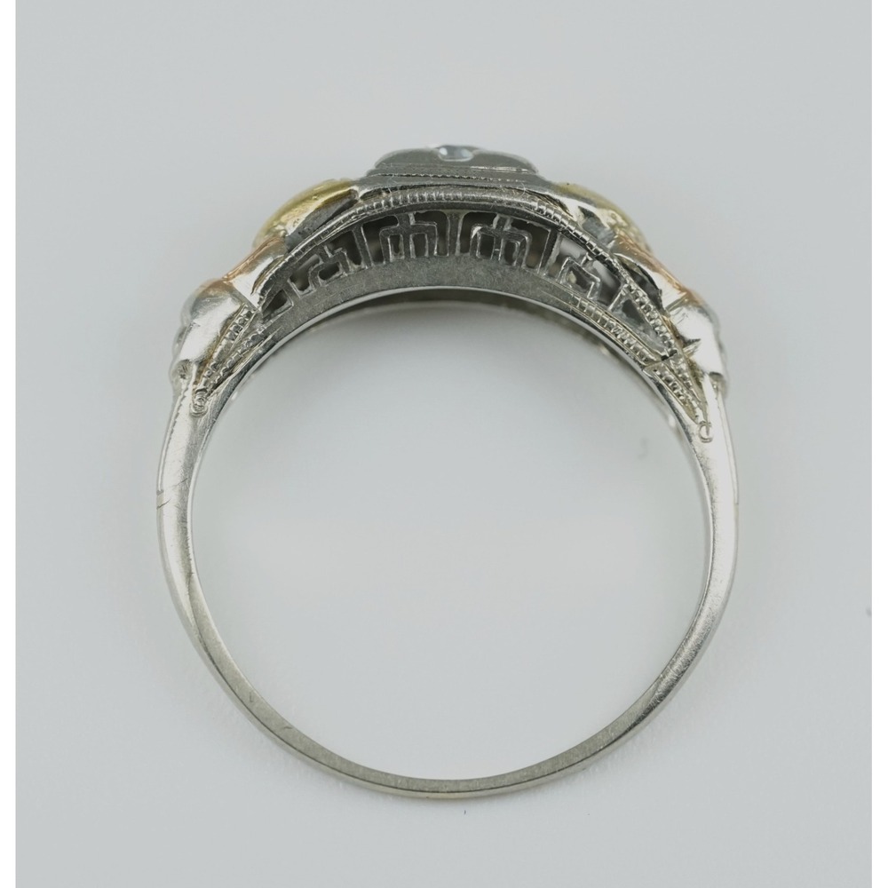 Antique 18k Solid Multi Colored Gold Filigree Eng… - image 7